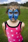Could this be the best painted face of the day?